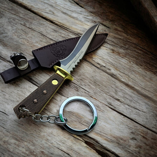 Knife Keychain Perfect Keyring for Pubg and Action Game Enthusiasts-Ideal Accessory for Bike, Car, Home, Office| Unique Gift Key Chain-Dragger Knife with Blunt (not sharp) Edges
